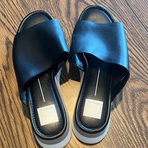 Dolce Vita Black Leather Mules